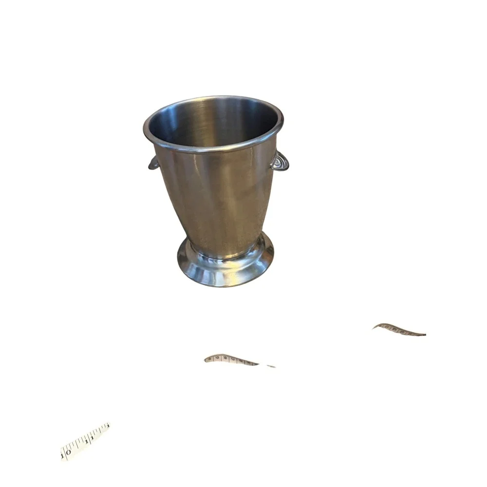 Oneida 18/8 Stainless Steel Ice Bucket Wine Chiller Pedestal Japan Barware 8in